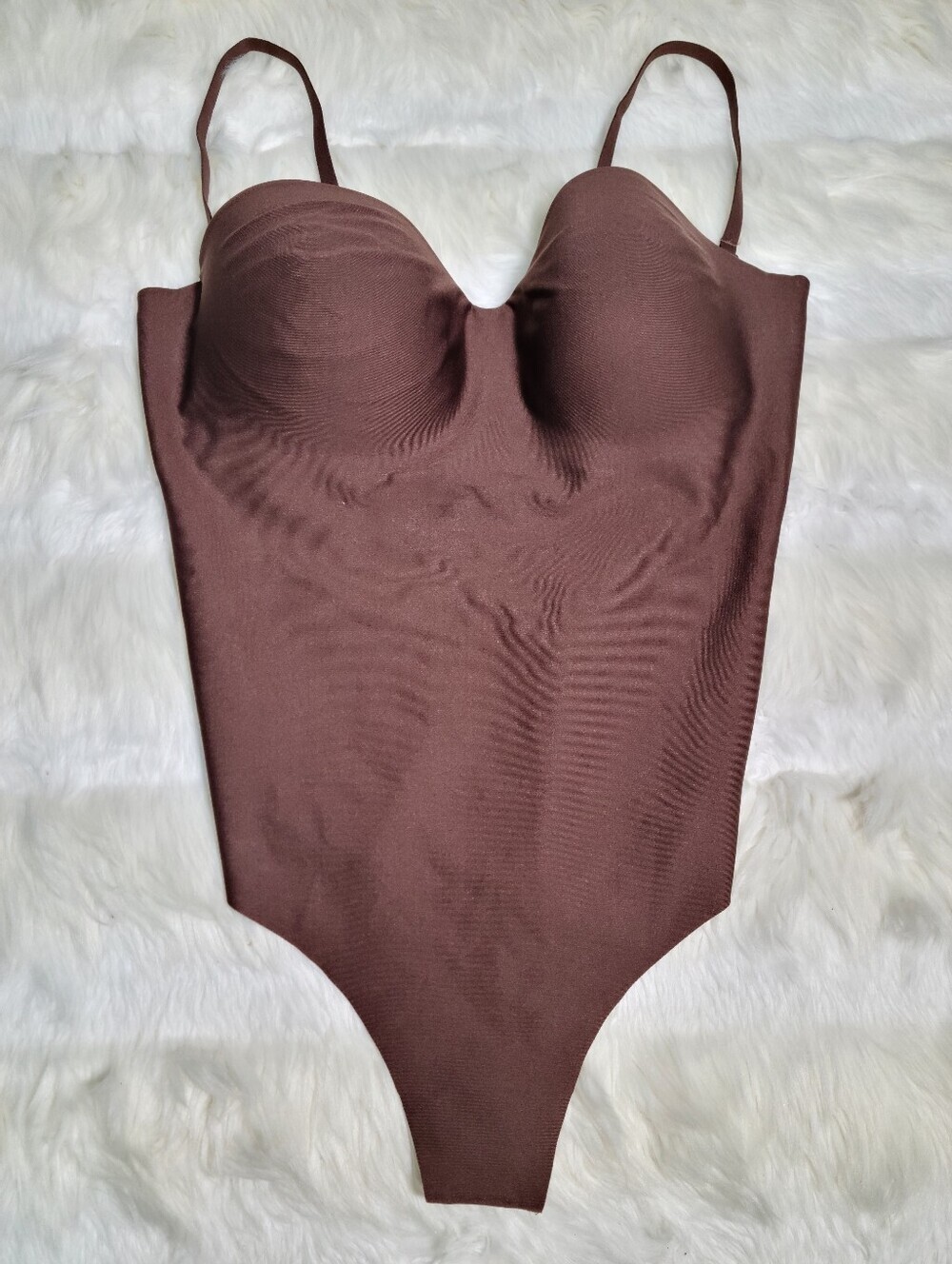 SKIMS Body Molded Underwire Bodysuit Brown Cocoa Large Women NEW